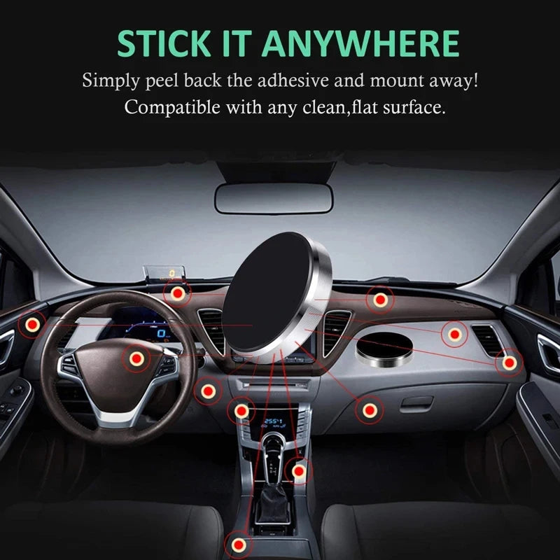 Universal Magnetic Car Phone Mount with Metal Plates