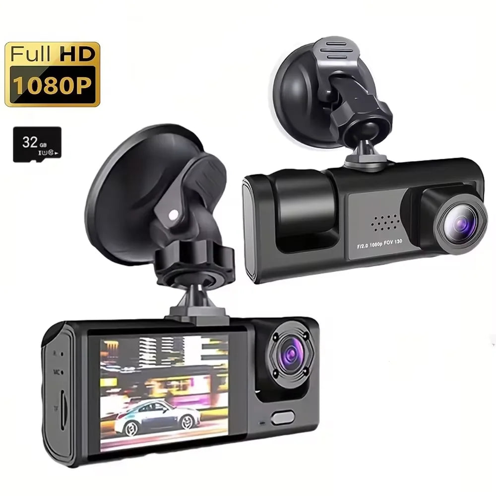 1080P Front & Rear Dash Cam with Night Vision