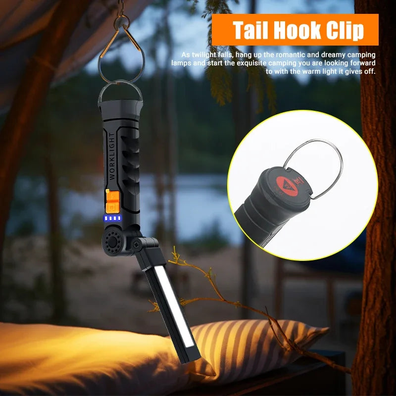 Rechargeable COB LED Work Light & Emergency Flashlight