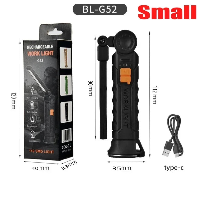 Rechargeable COB LED Work Light & Emergency Flashlight
