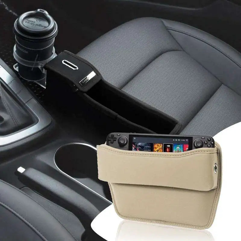 Premium Leather Car Seat Organizer