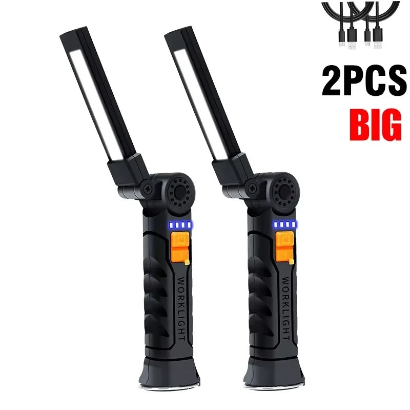 Rechargeable COB LED Work Light & Emergency Flashlight