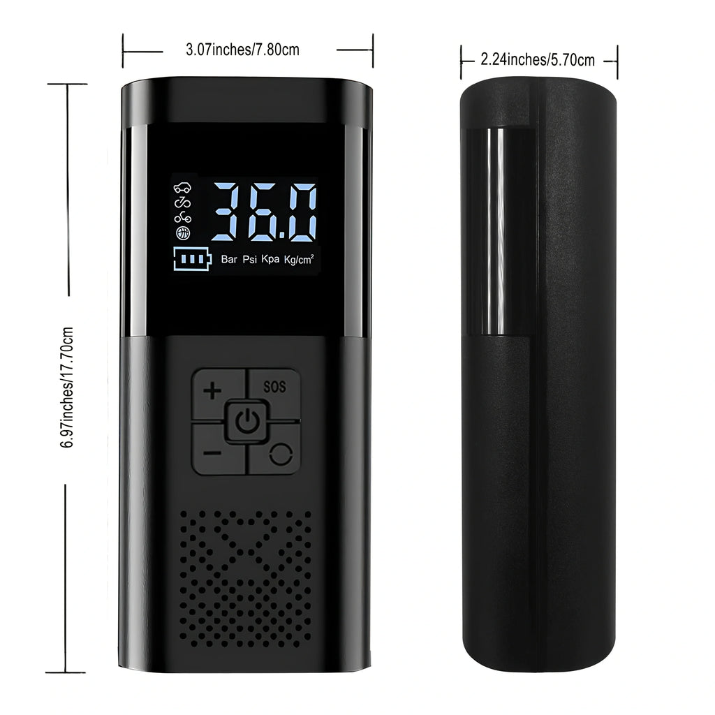 Portable Digital Tire Inflator - Fast Air Compressor for Cars, Bikes & More