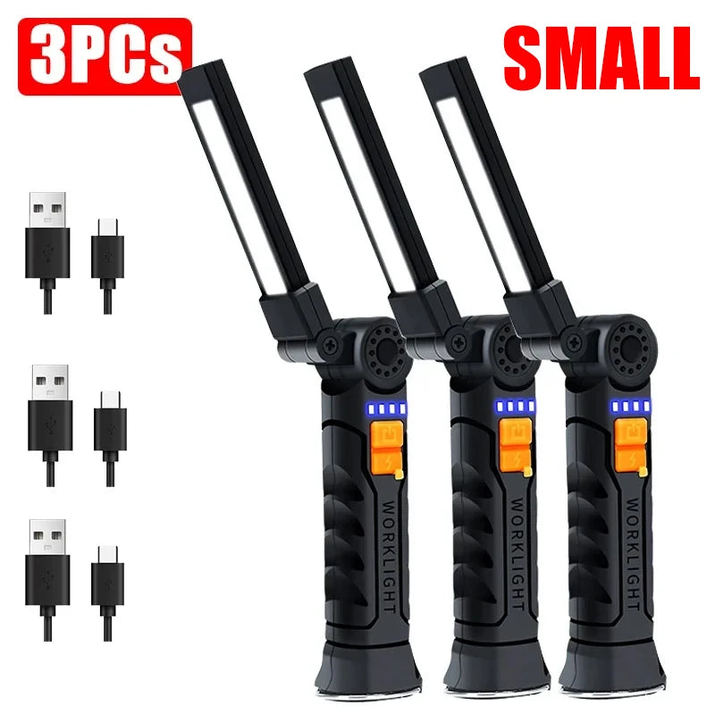 Rechargeable COB LED Work Light & Emergency Flashlight