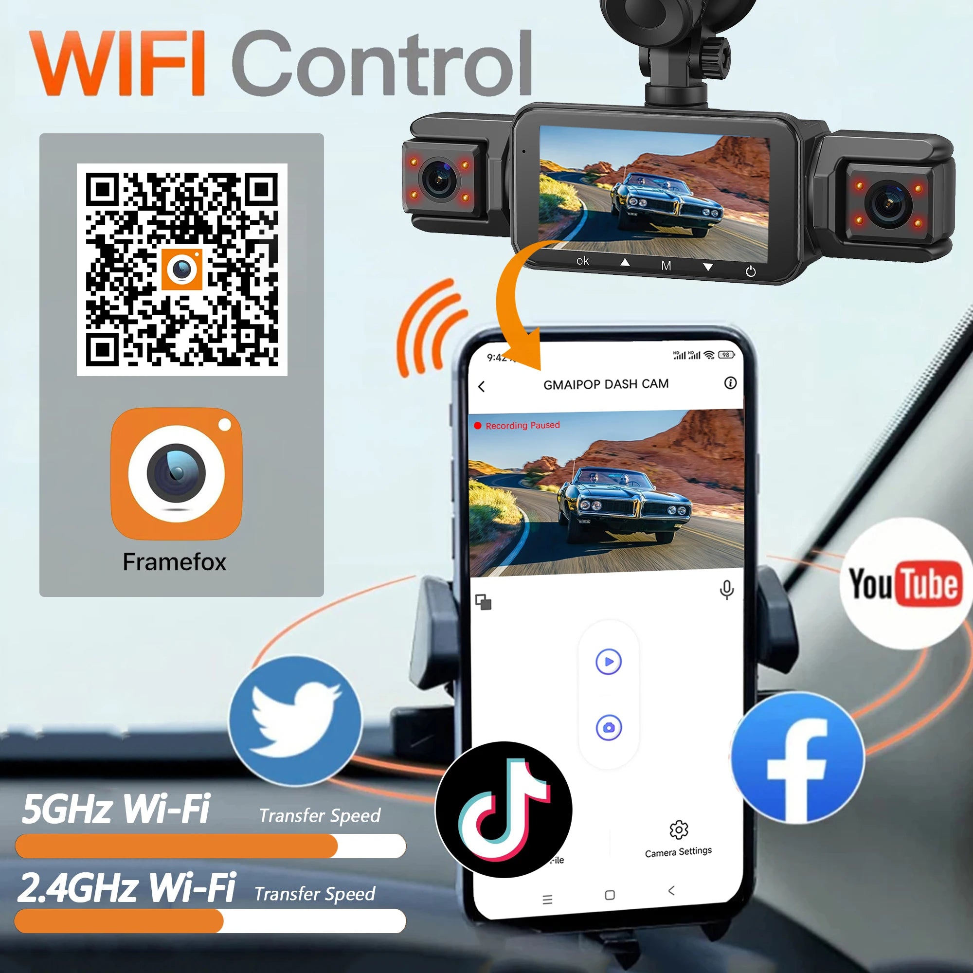 4 Channel Wi-Fi Dash Cam