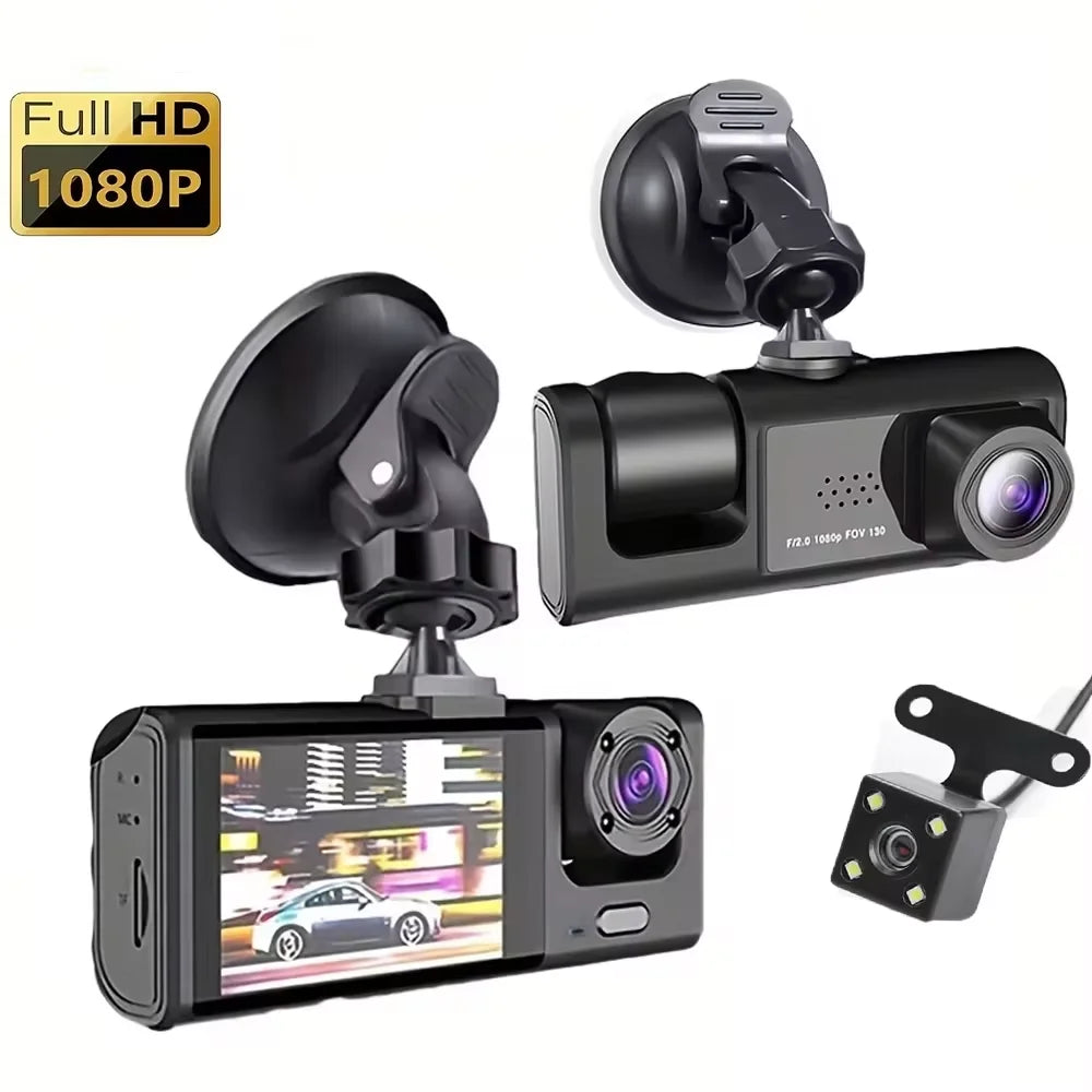 1080P Front & Rear Dash Cam with Night Vision
