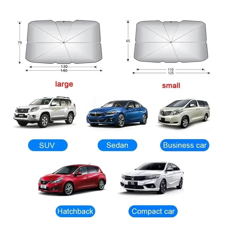 Foldable Umbrella Windshield Sunshade
