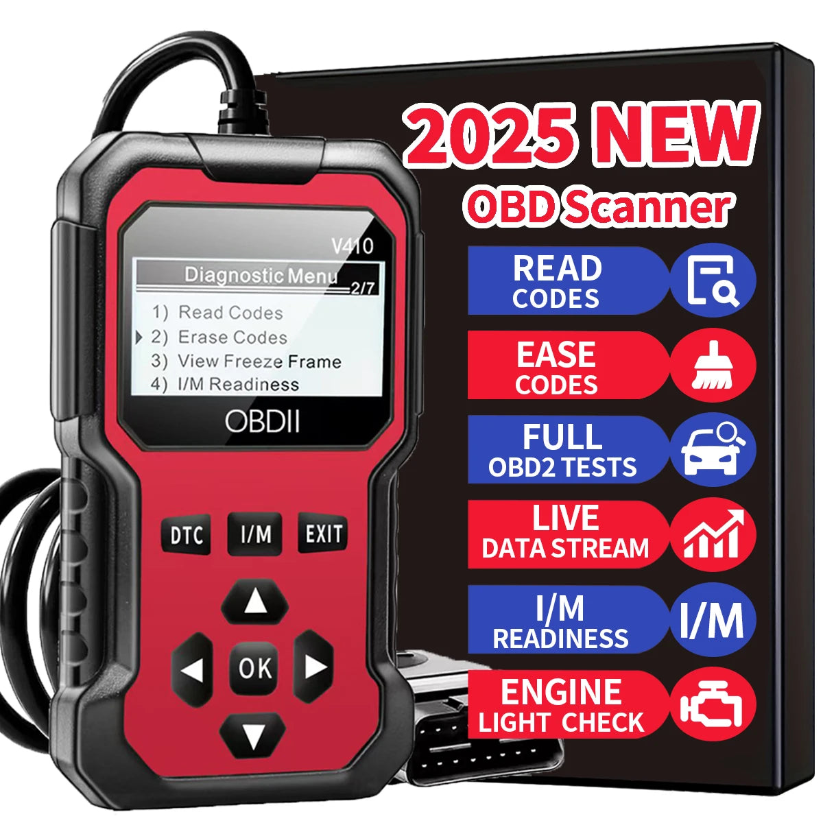 Universal OBD2 Car Diagnostic Scanner & Engine Code Reader
