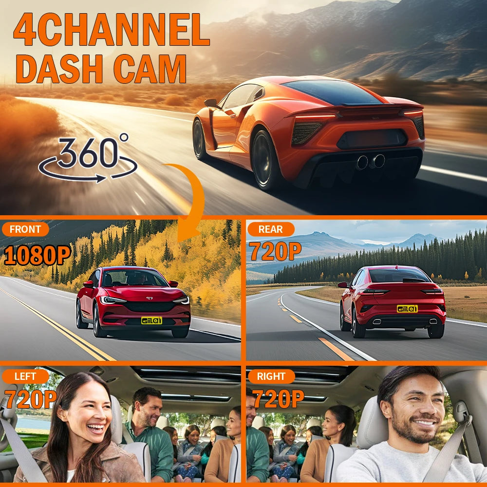 4 Channel Wi-Fi Dash Cam