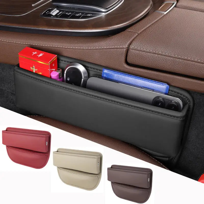 Premium Leather Car Seat Organizer