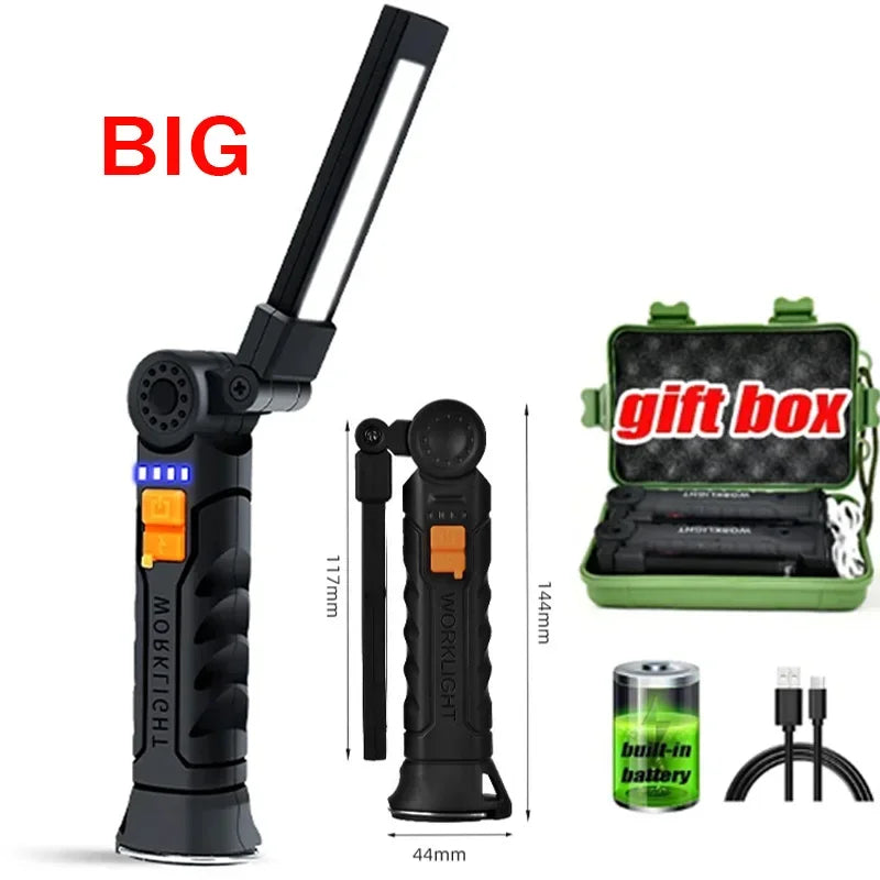 Rechargeable COB LED Work Light & Emergency Flashlight