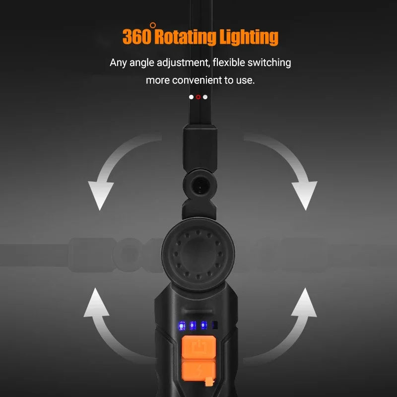 Rechargeable COB LED Work Light & Emergency Flashlight