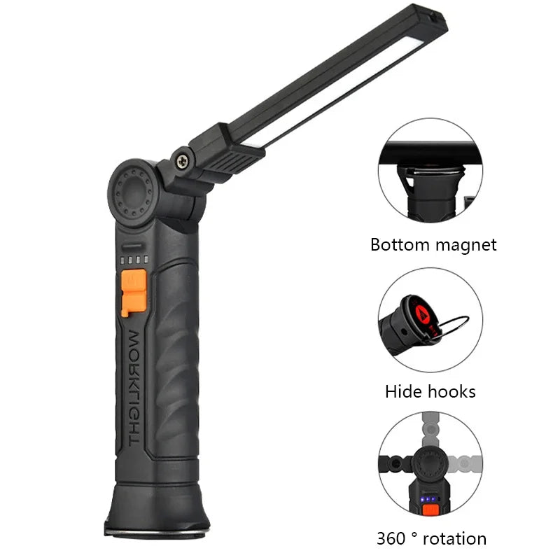 Rechargeable COB LED Work Light & Emergency Flashlight