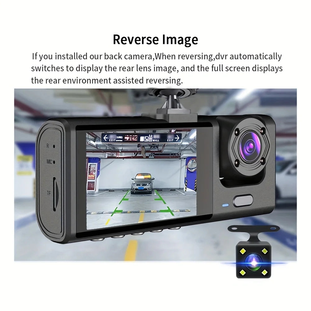 1080P Front & Rear Dash Cam with Night Vision