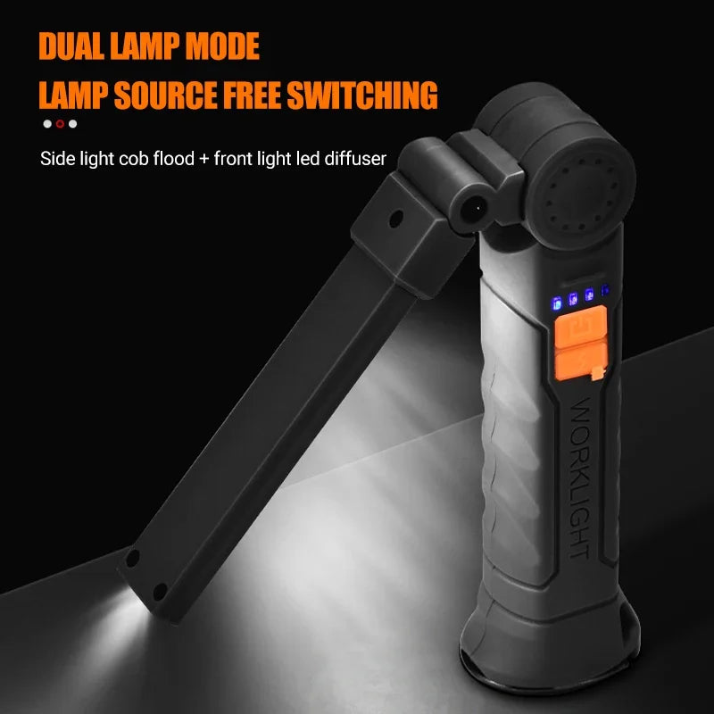 Rechargeable COB LED Work Light & Emergency Flashlight