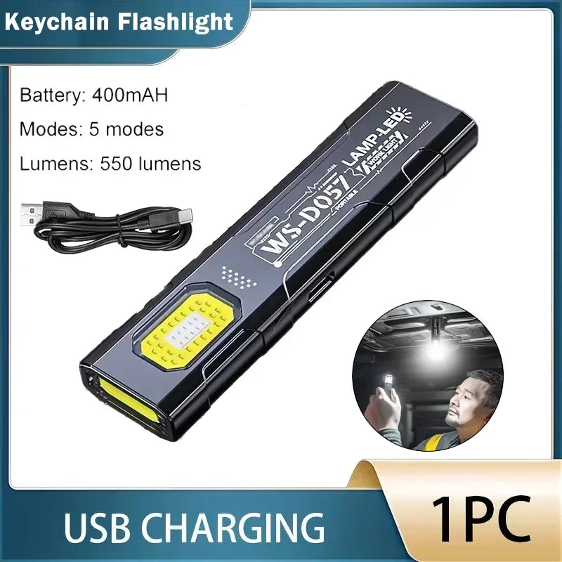 Rechargeable COB LED Work Light & Emergency Flashlight